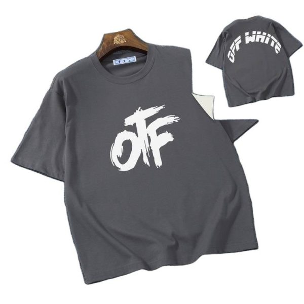 Camiseta Off-White Oversize Gris Oscuro