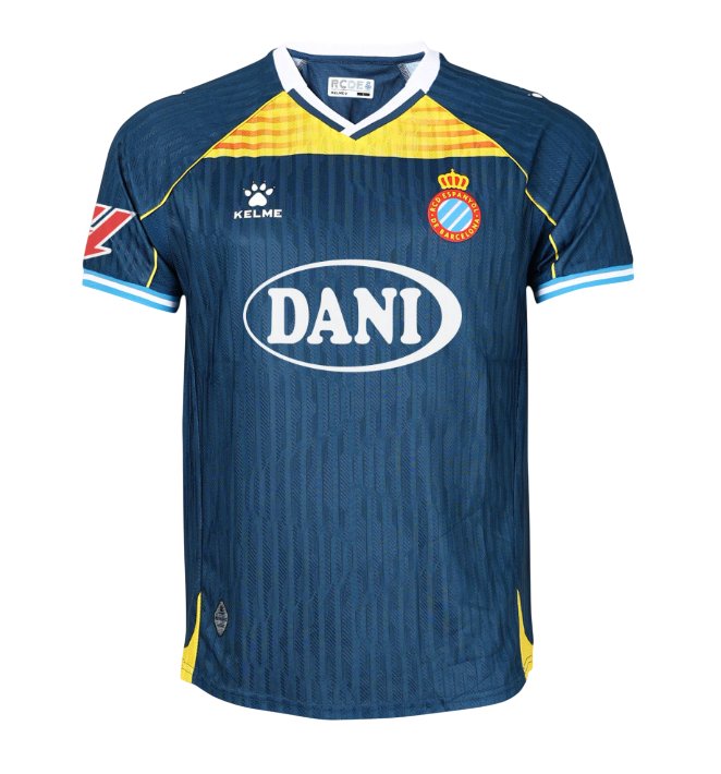 Camiseta RCD Espanyol 25/26 talla niño 3ª equipación con sponsor