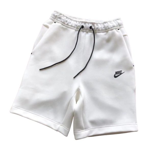 Pantalón Corto Nike Tech Fleece Blanco