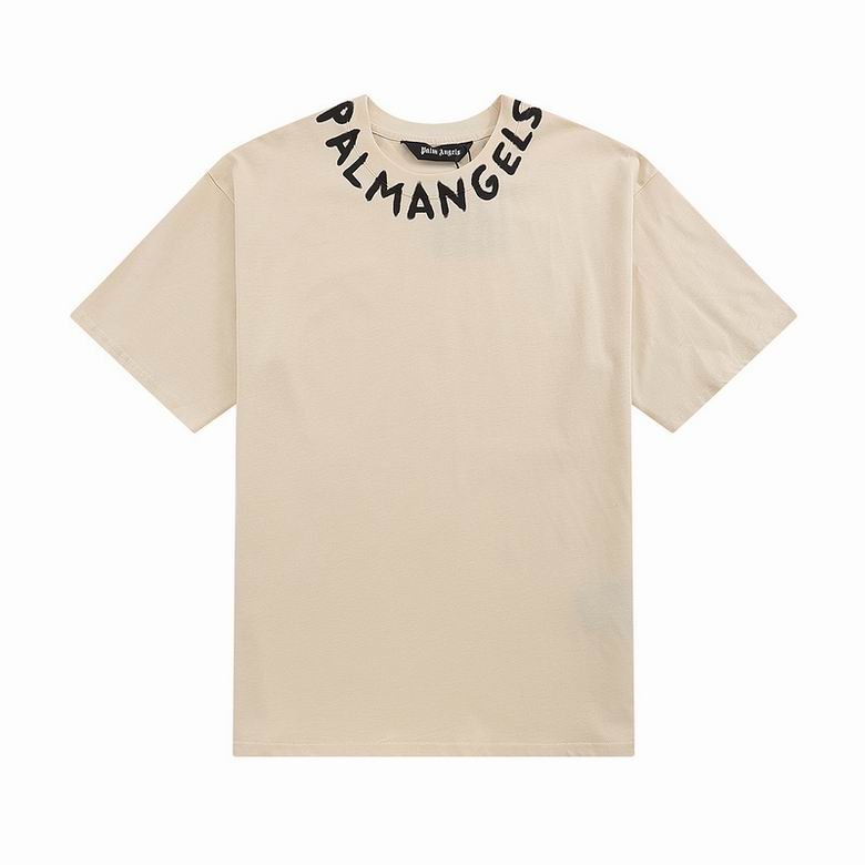 Camiseta Palm Angels Beige Cuello