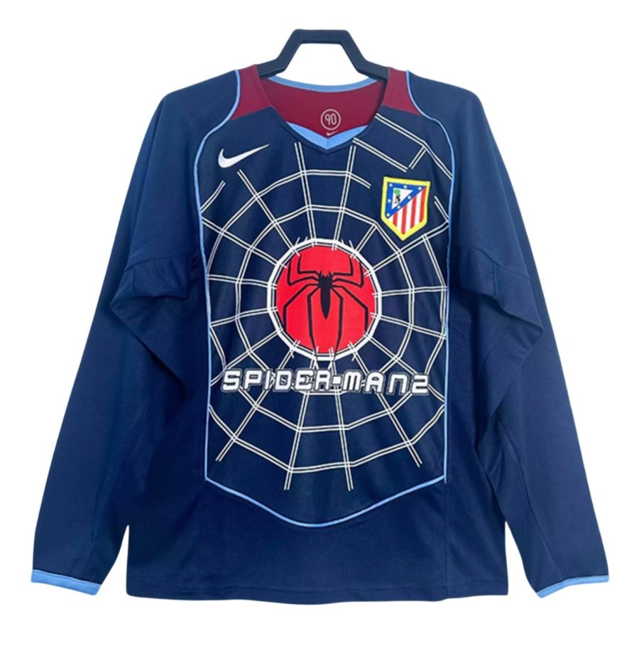 Camiseta retro Atlético de Madrid 04/05 SPIDERMAN 2ª Equipación (Manga larga)