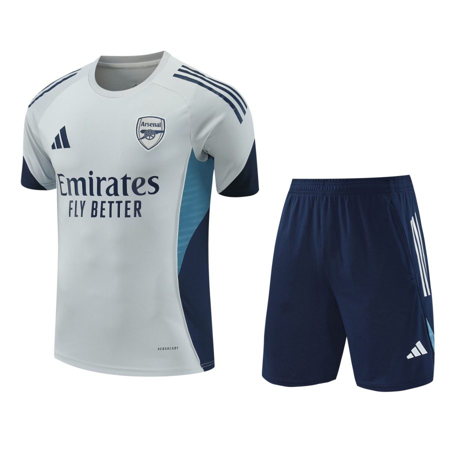 Conjunto de calentamiento Arsenal blanco