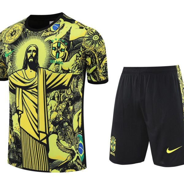 Conjunto de calentamiento Brasil Rio de Janeiro amarillo