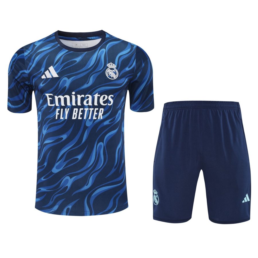 Conjunto de calentamiento Real Madrid mar azul
