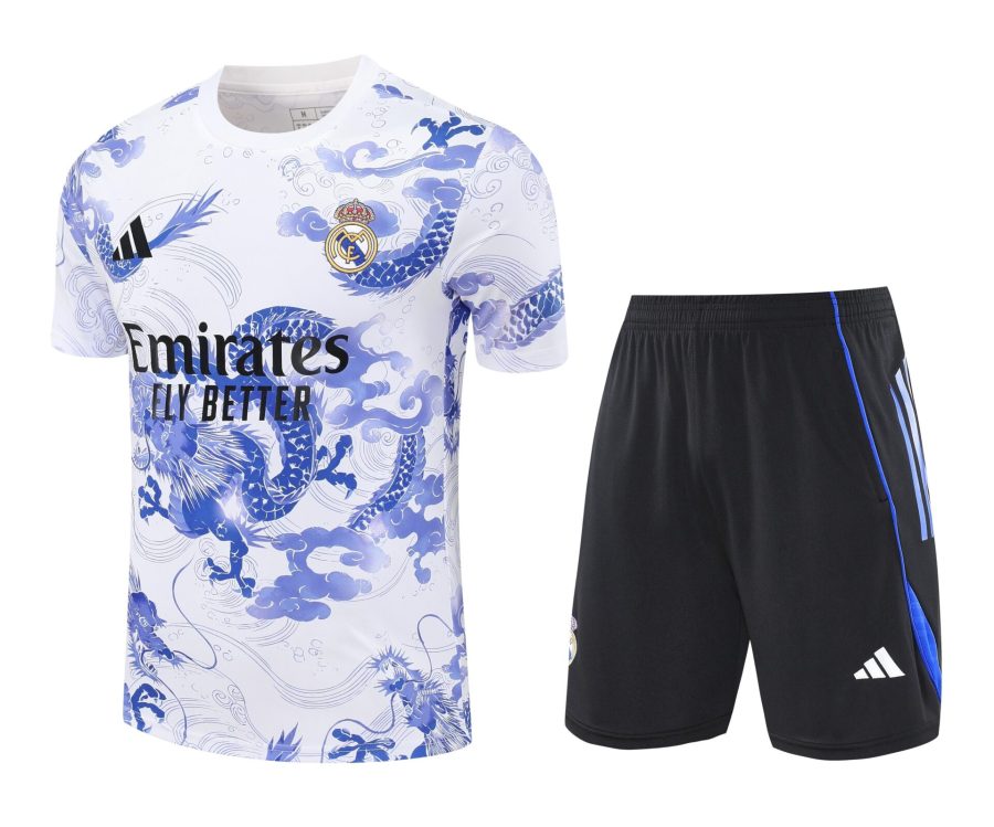 Conjunto de calentamiento Real madrid dragón azul