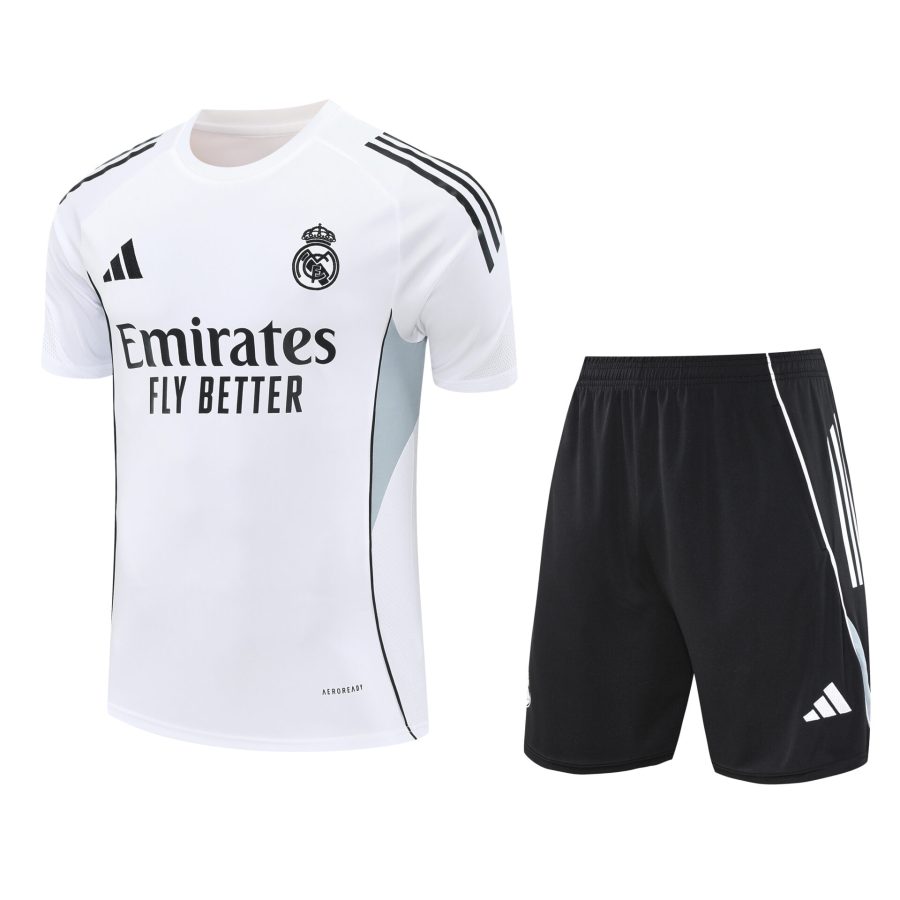 Conjunto de calentamiento Real Madrid blanco 2