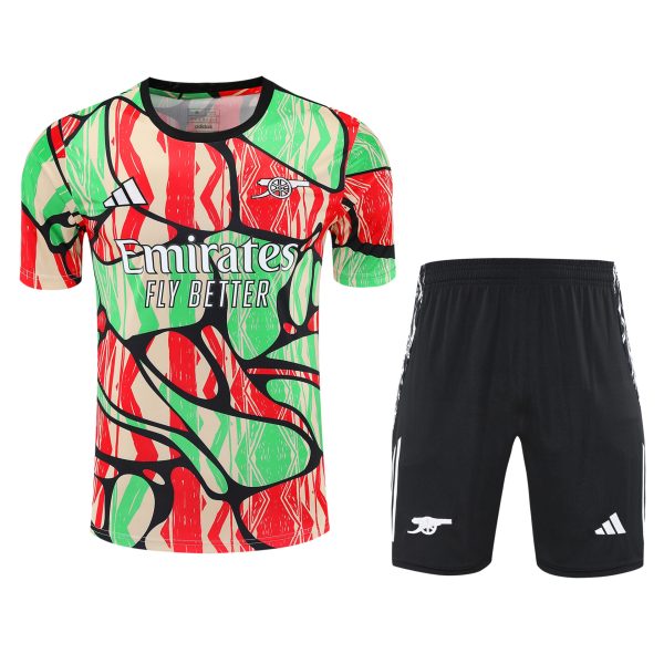 Conjunto de calentamiento Arsenal rojo y verde