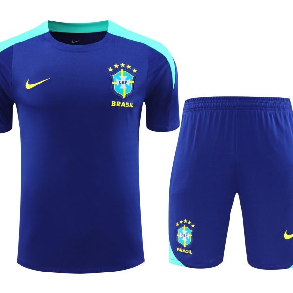 Conjunto de calentamiento Brasil azul marino