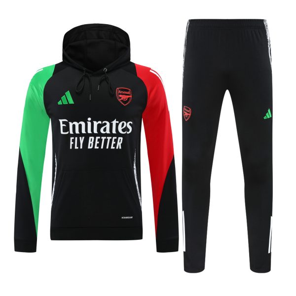 Conjunto manga larga Arsenal negro verde y rojo