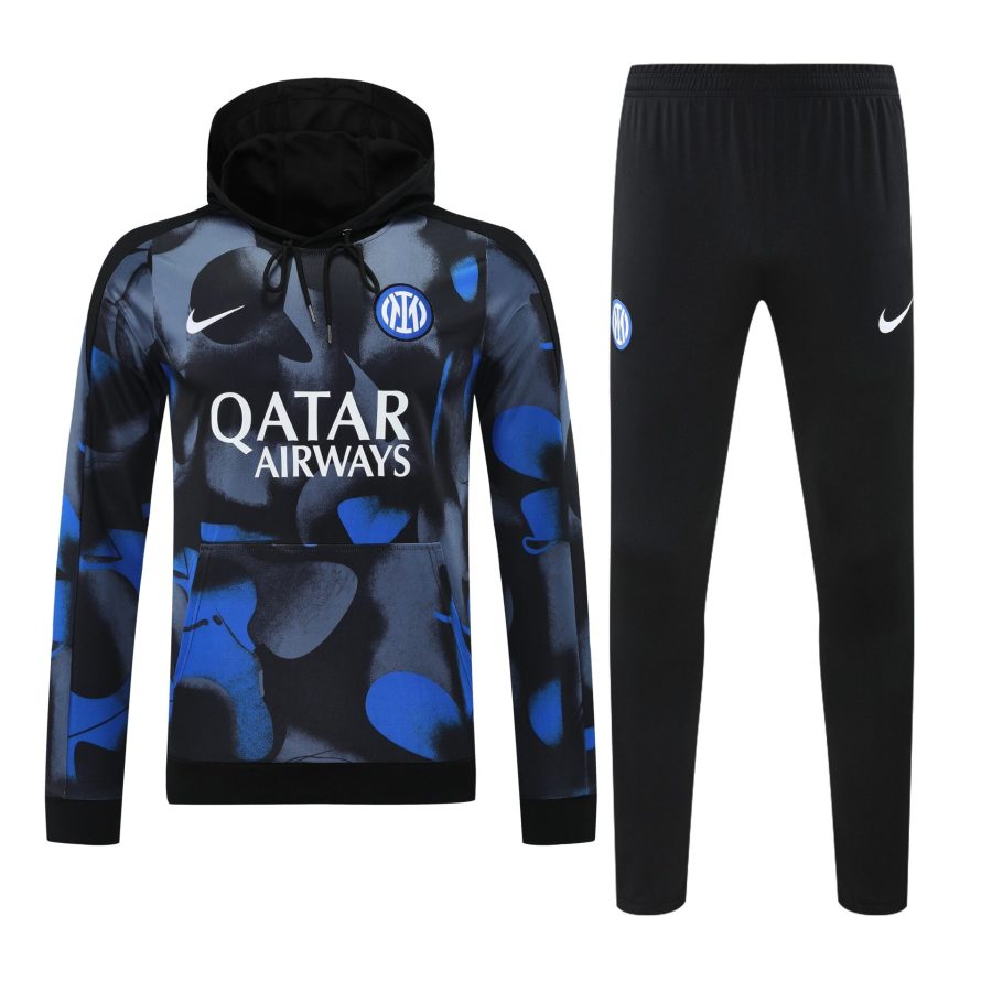 Conjunto manga larga Inter de Milán azul gris y negro manchas