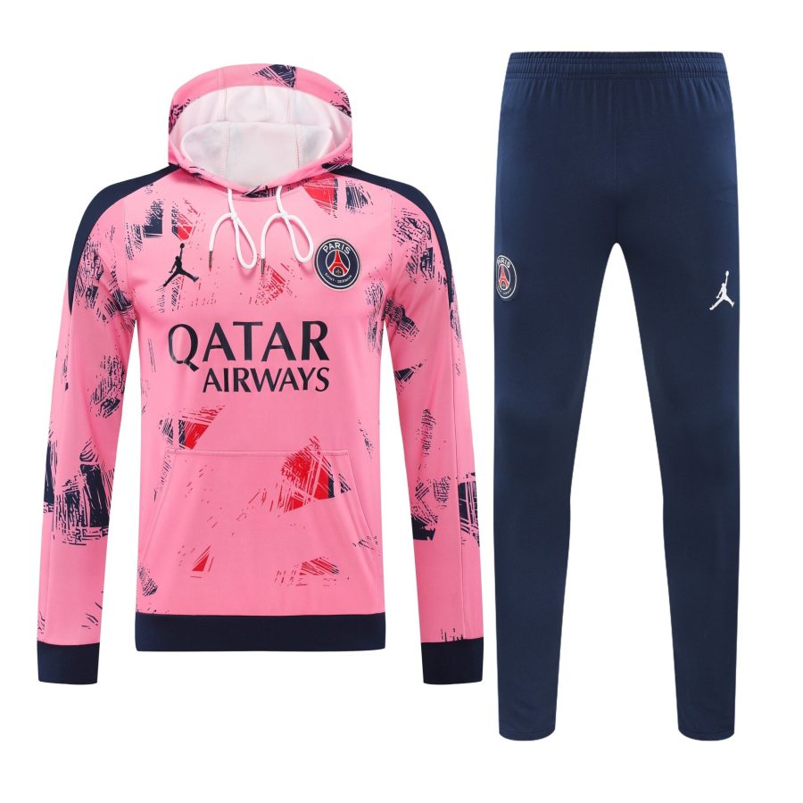 Conjunto manga larga PSG rosa azul y rojo efecto pintura