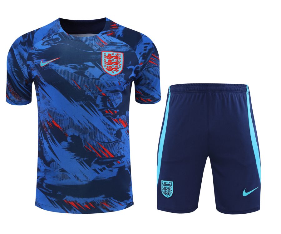 Conjunto de calentamiento Inglaterra azul diseño pintura