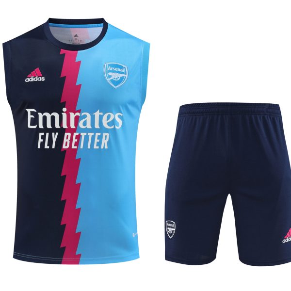Conjunto tirantes Arsenal negro granate y azul