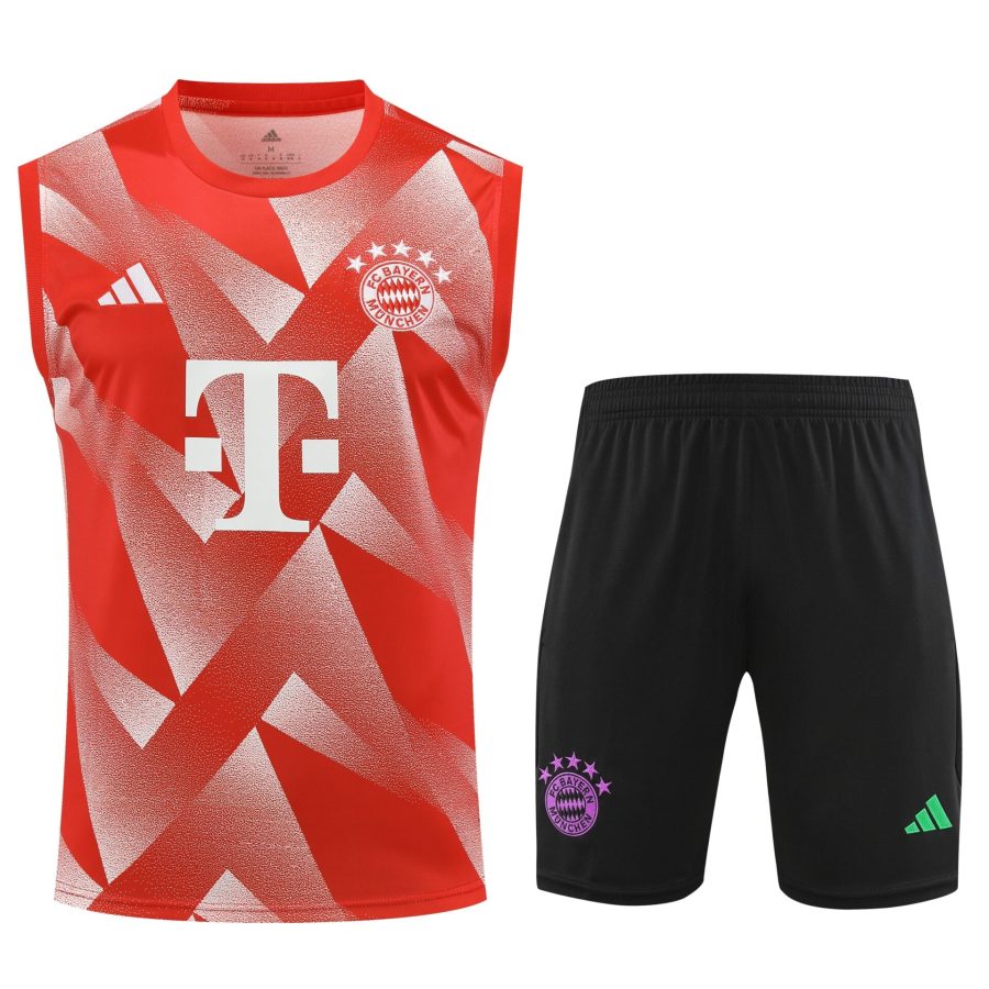 Conjunto tirantes Bayern Múnich rojo triangulos