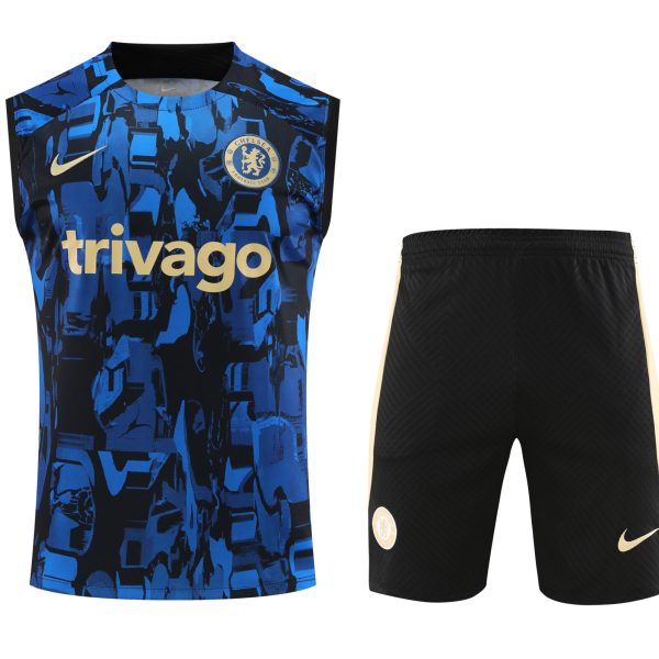 Conjunto tirantes Chelsea azul y negro
