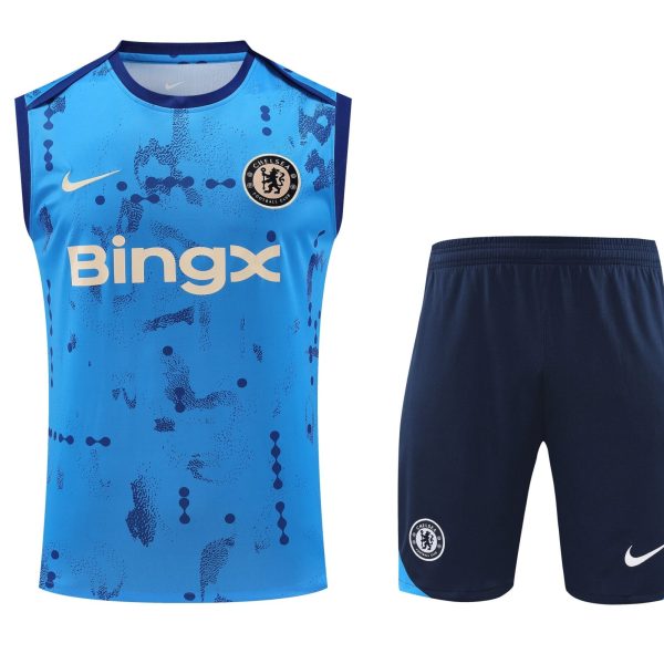 Conjunto tirantes Chelsea azul puntos