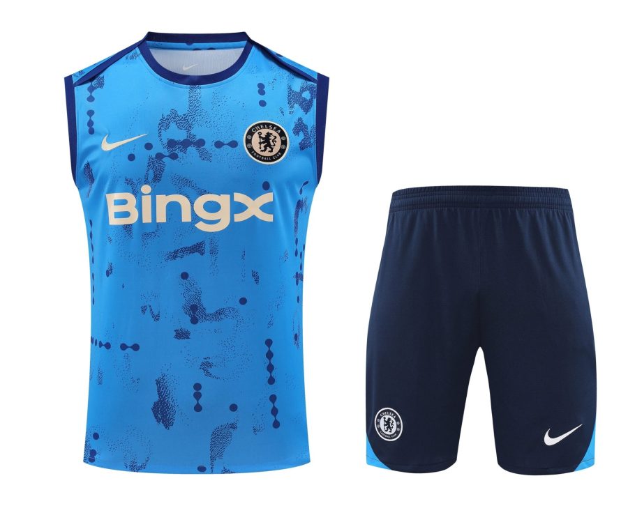 Conjunto tirantes Chelsea azul puntos