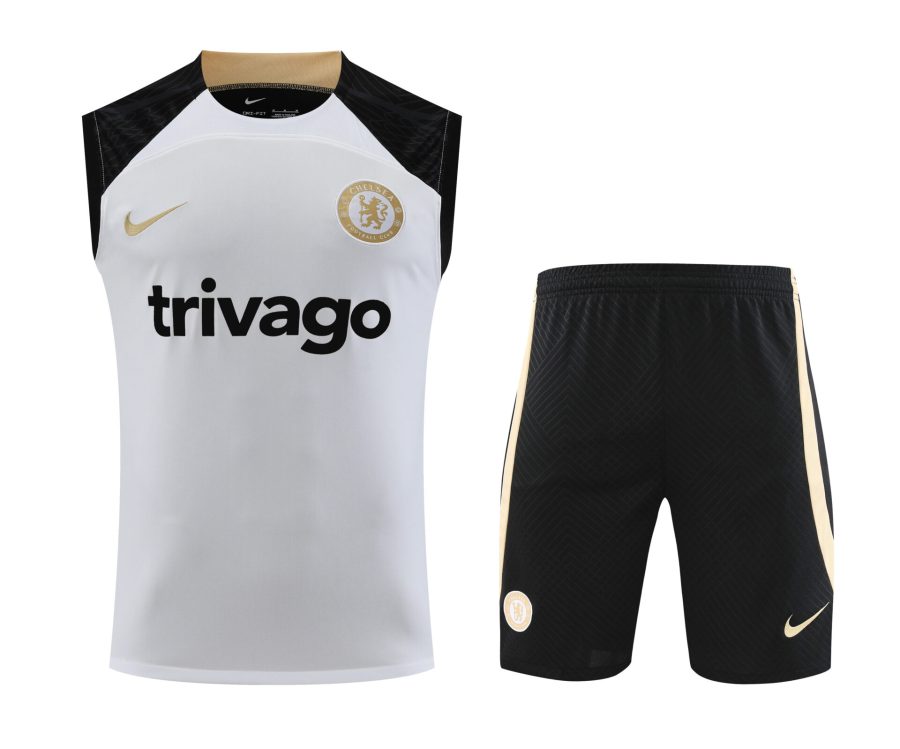 Conjunto tirantes Chelsea blanco y negro