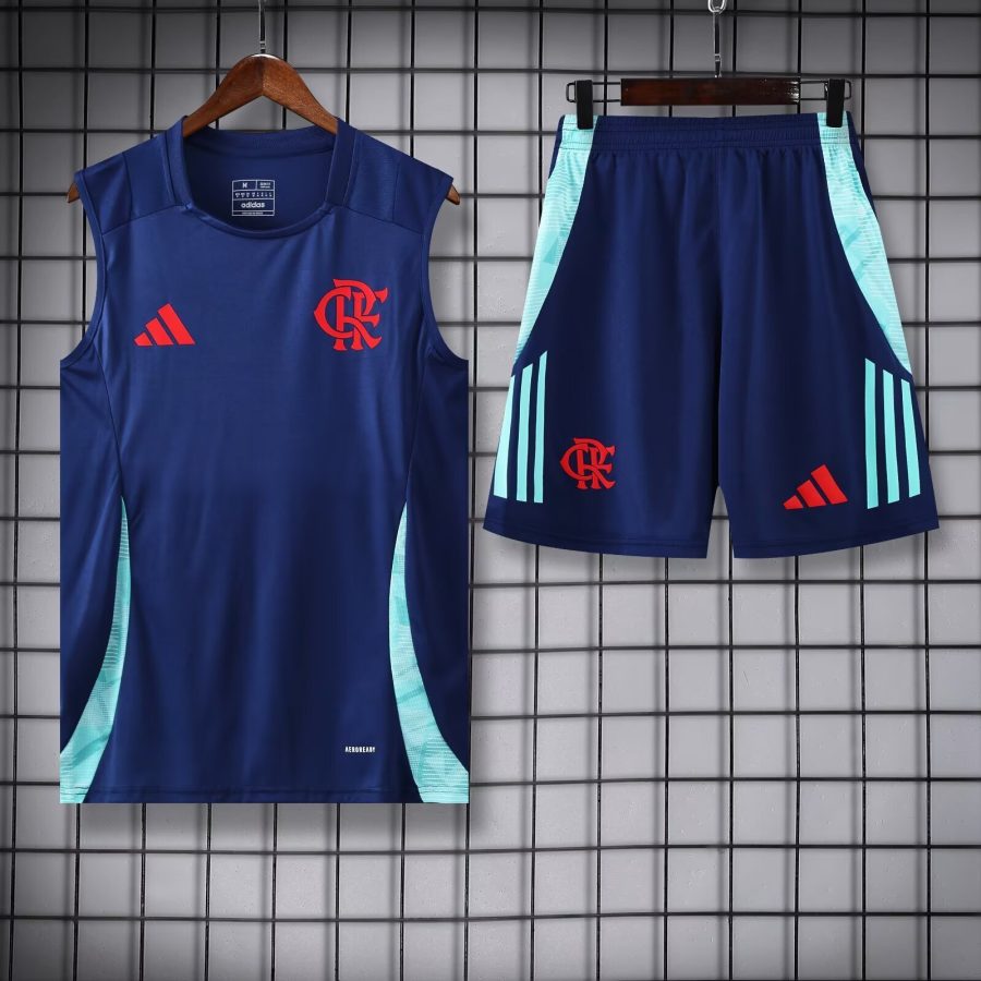 Conjunto tirantes Flamengo azul oscuro