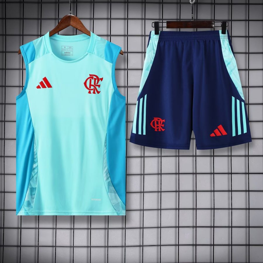 Conjunto tirantes Flamengo azul claro