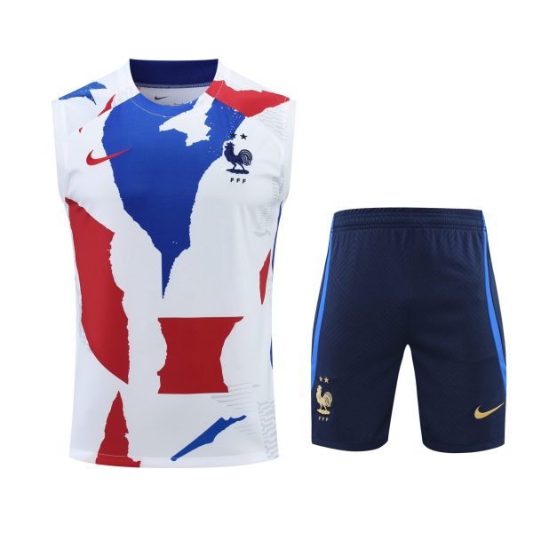 Conjunto tirantes Francia blanco azul y rojo