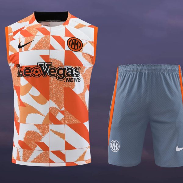 Conjunto tirantes Inter de Milán naranja y blanco