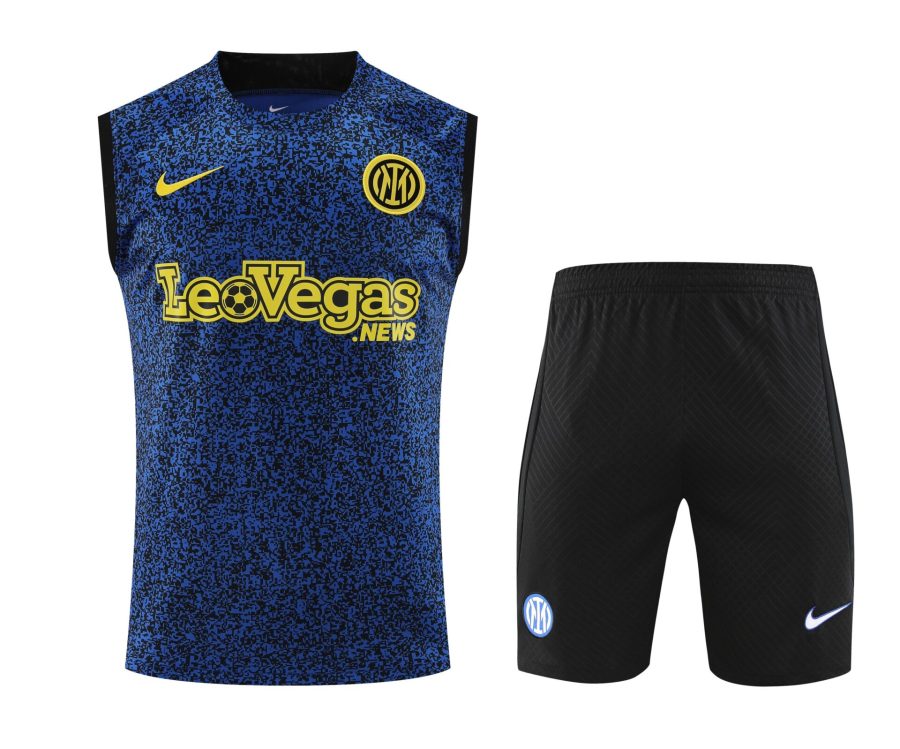 Conjunto tirantes Inter de Milán azul y negro puntos