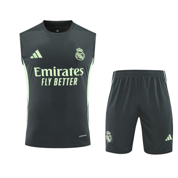 Conjunto tirantes Real Madrid negro y amarillo
