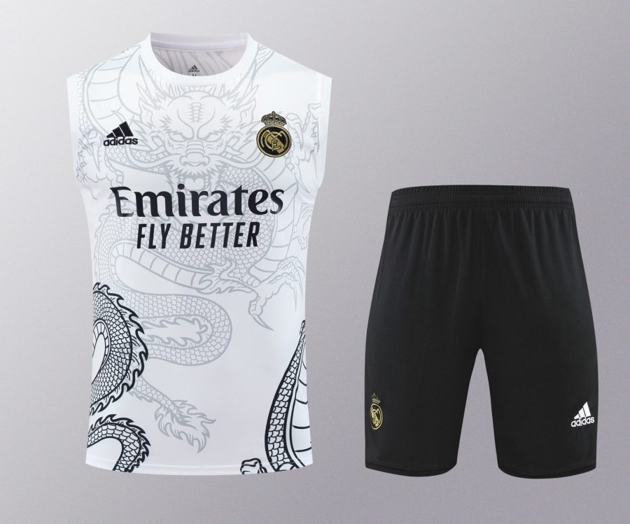 Conjunto tirantes Real Madrid blanco dragón