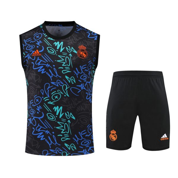 Conjunto tirantes Real Madrid azul negro y verde
