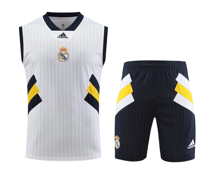 Conjunto tirantes Real Madrid blanco rayas