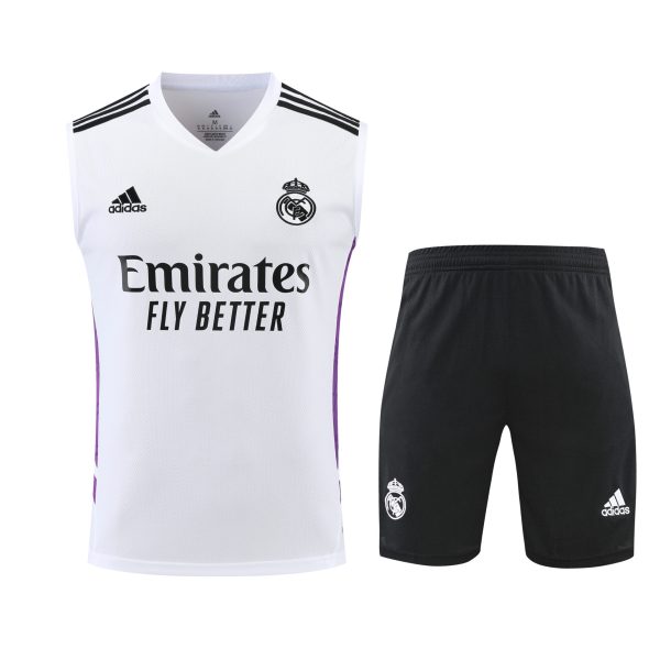 Conjunto tirantes Real Madrid blanco y morado