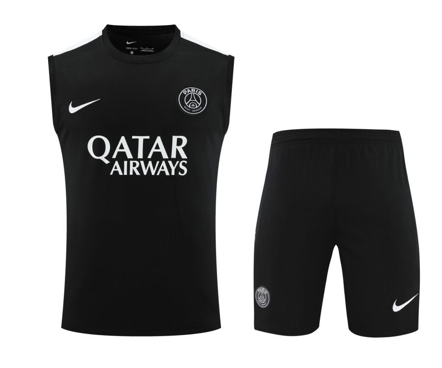 Conjunto tirantes PSG negro y blanco
