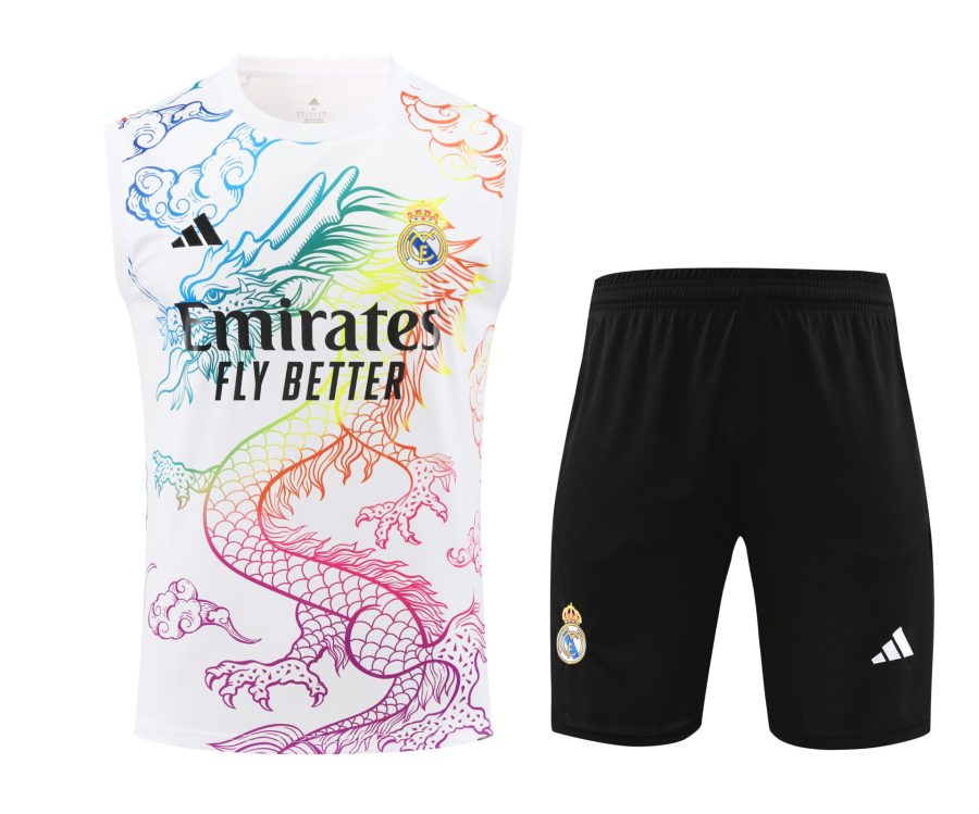 Conjunto tirantes Real Madrid blanco dragón