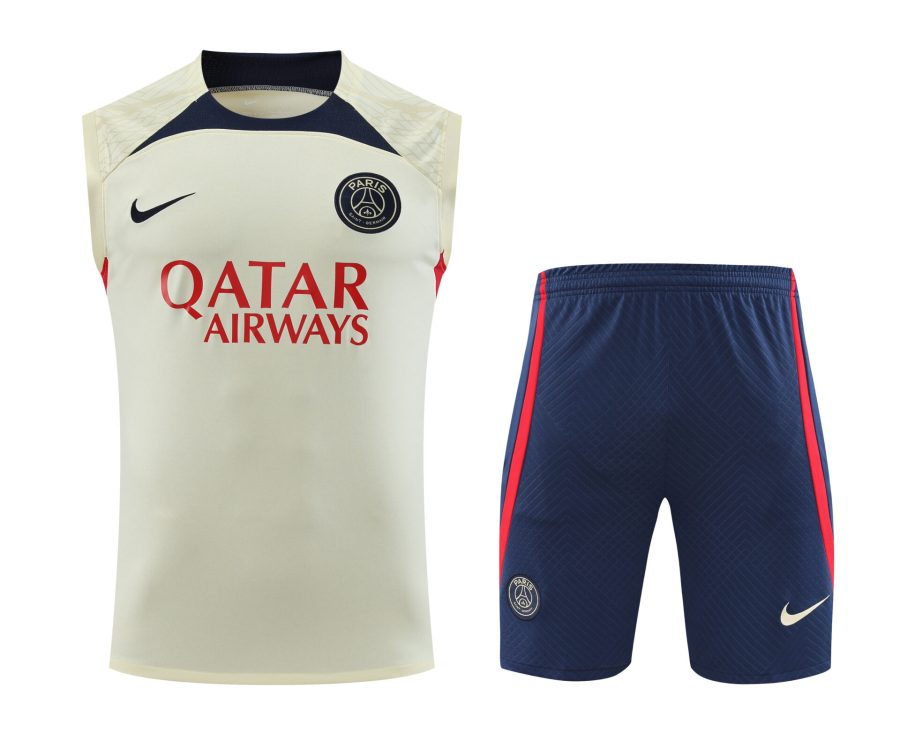 Conjunto tirantes PSG blanco y rojo