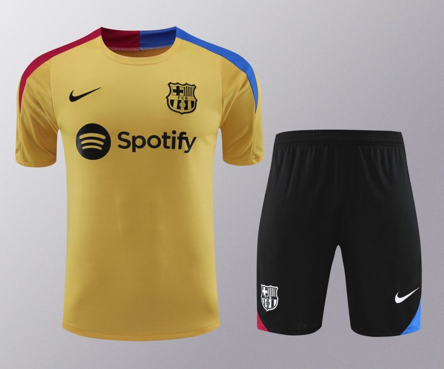 Conjunto de calentamiento FC Barcelona oro
