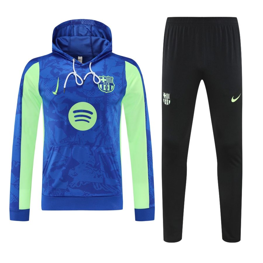 Conjunto manga larga FC Barcelona azul y verde