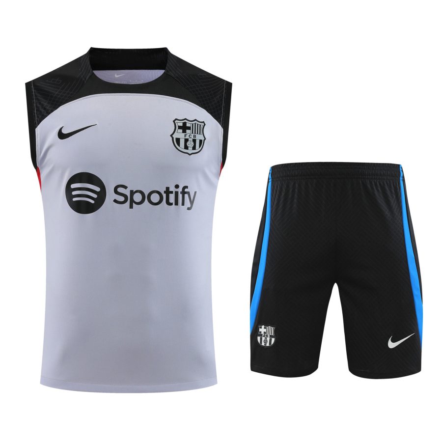 Conjunto tirantes FC Barcelona gris claro