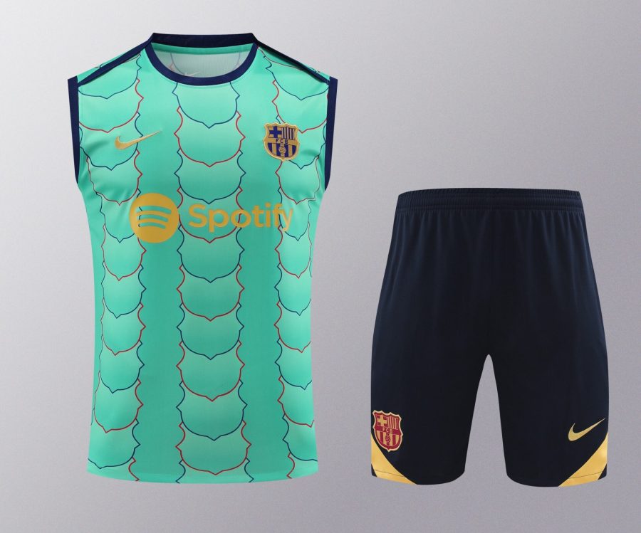 Conjunto tirantes FC Barcelona azul claro escudos