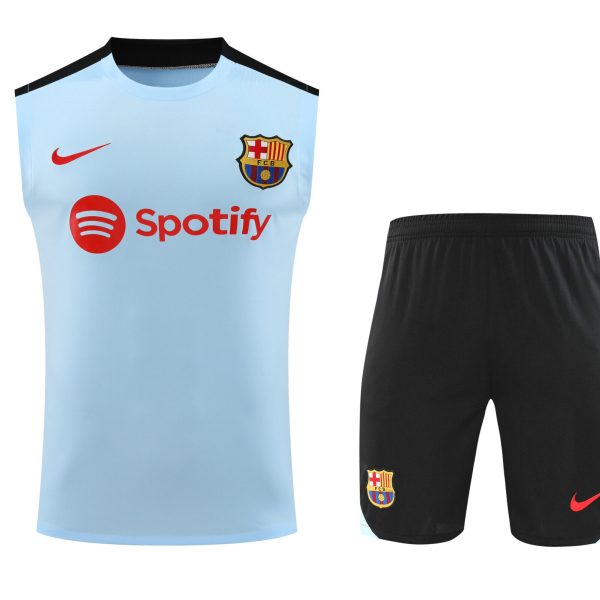 Conjunto tirantes FC Barcelona azul claro